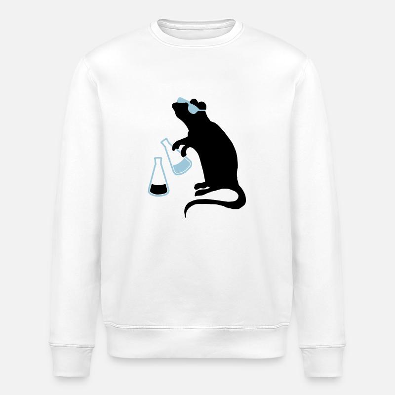 laboratory rat - Stanley/Stella ROLLER Unisex Organic Sweatshirt - white