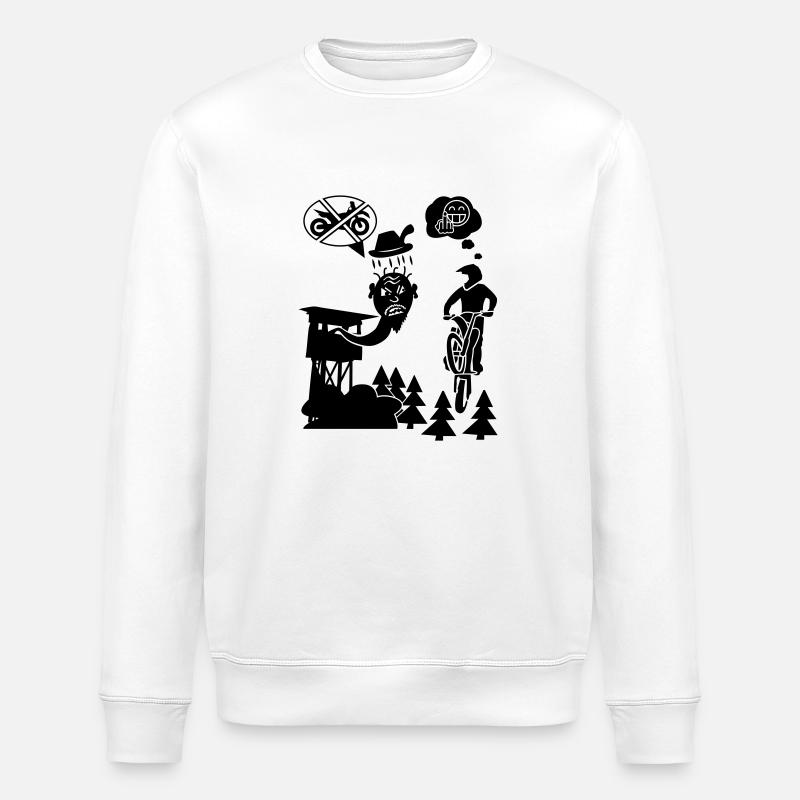 Biker vs. Hunter - Stanley/Stella Unisex Bio-Sweatshirt ROLLER - Weiß
