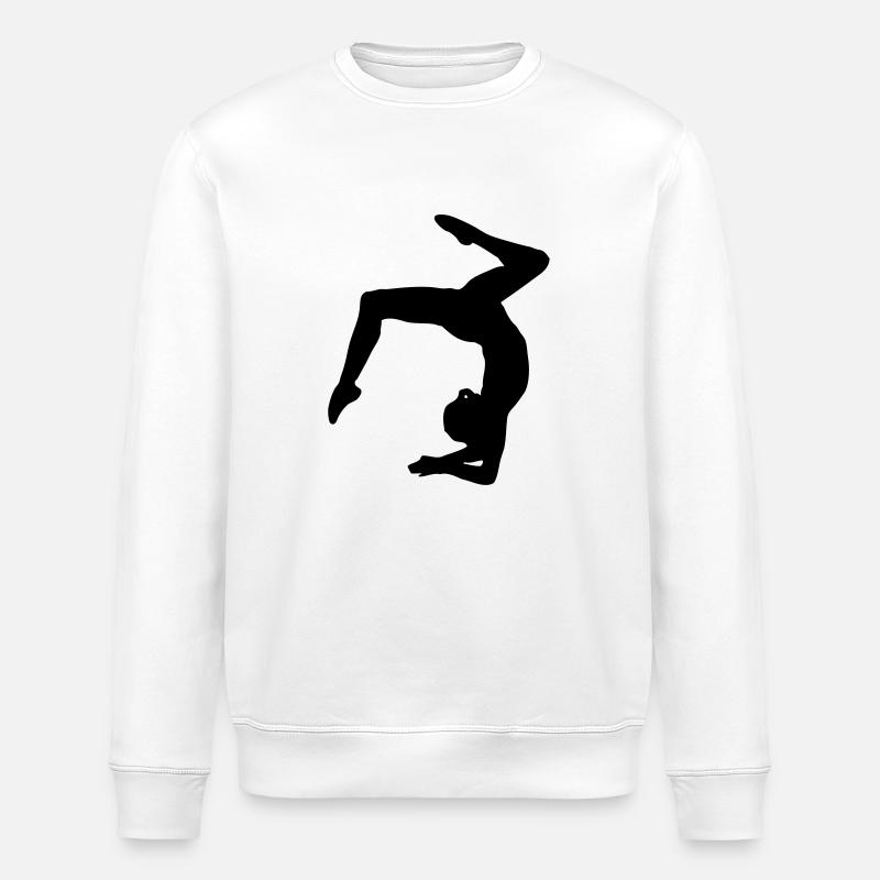 Turnerin Bodenturnen Kunstturnen - Stanley/Stella Unisex Bio-Sweatshirt ROLLER - Weiß