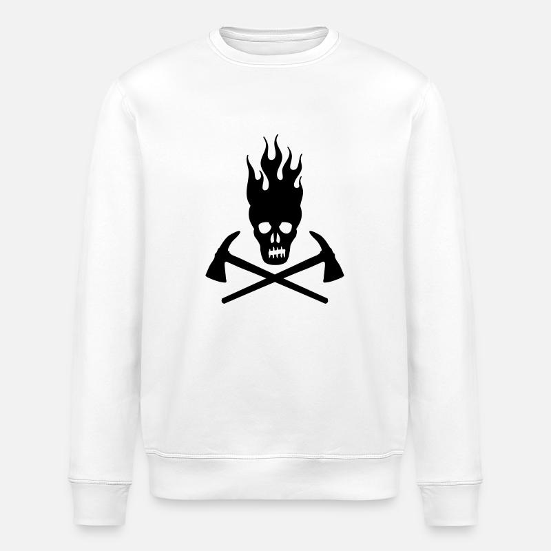 firefighter - Stanley/Stella ROLLER Unisex Organic Sweatshirt - white