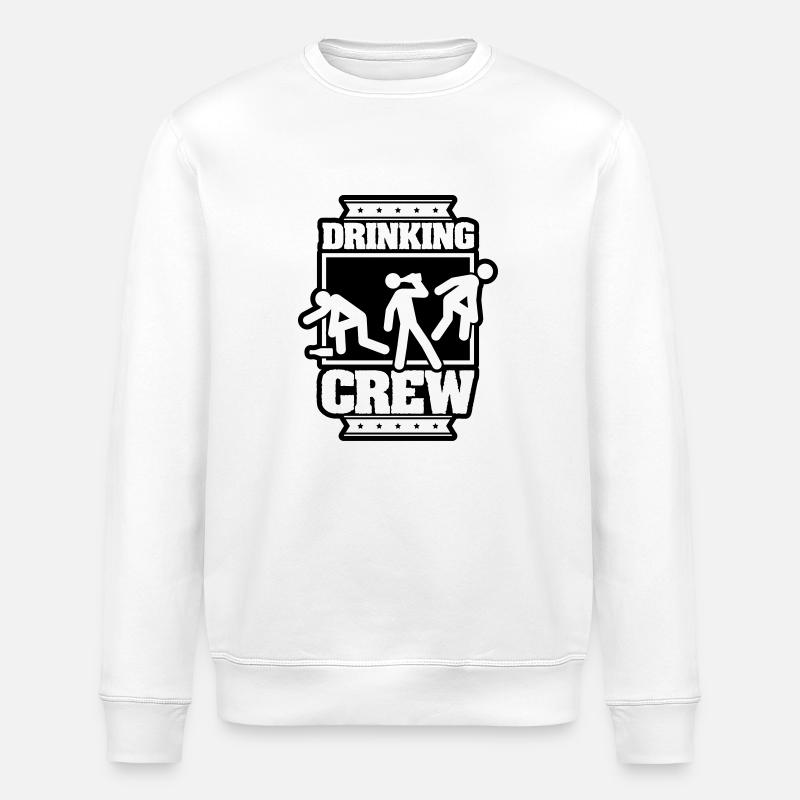 drinking_crew_fr1 - Stanley/Stella Unisex Bio-Sweatshirt ROLLER - Weiß