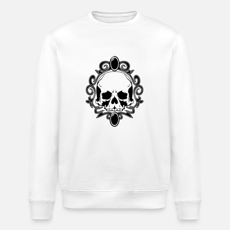 Gothic bijoux de crâne - Sweat bio ROLLER Stanley/Stella Unisexe - blanc