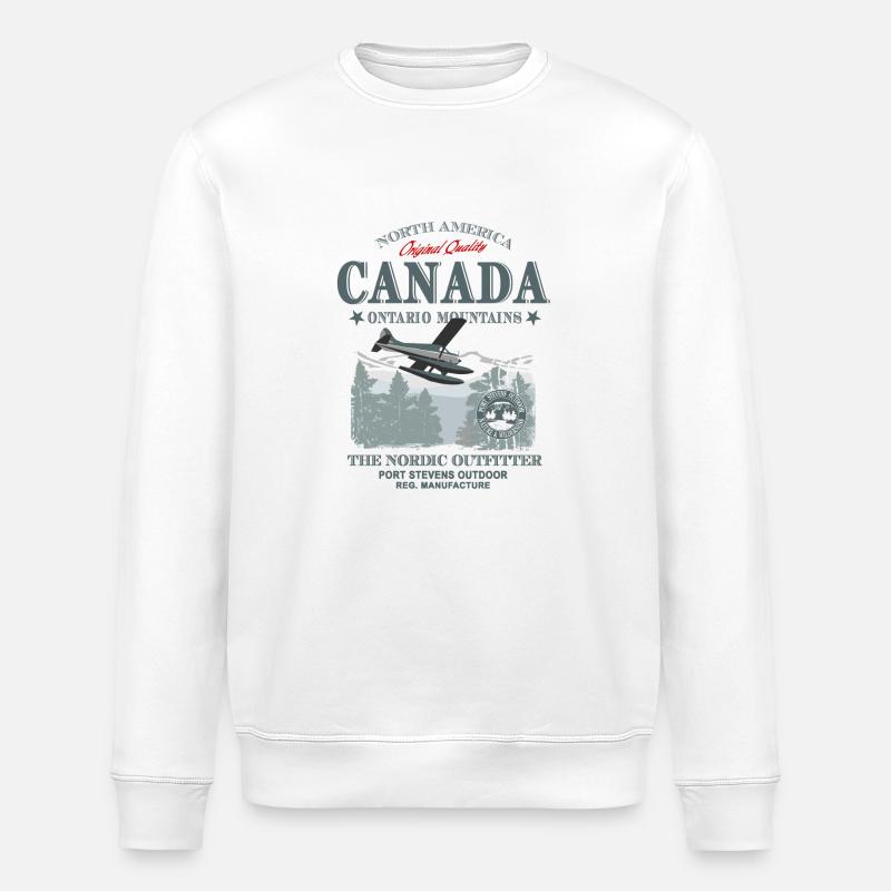 Canada - Aircraft - Stanley/Stella Unisex Bio-Sweatshirt ROLLER - Weiß
