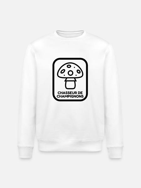 Mushroom / Champignon / Pilz / Picking - Stanley/Stella ROLLER Unisex Organic Sweatshirt - white