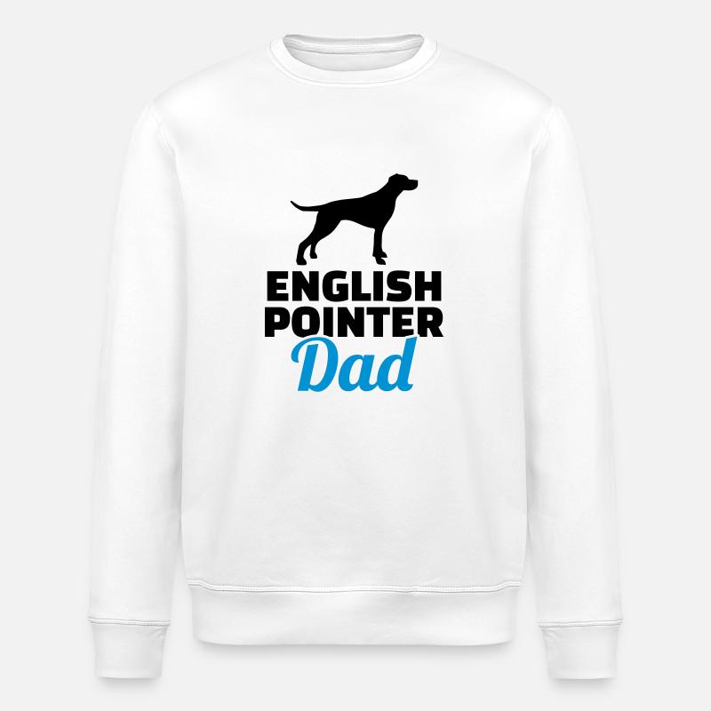 English Pointer - Stanley/Stella ROLLER Unisex Organic Sweatshirt - white