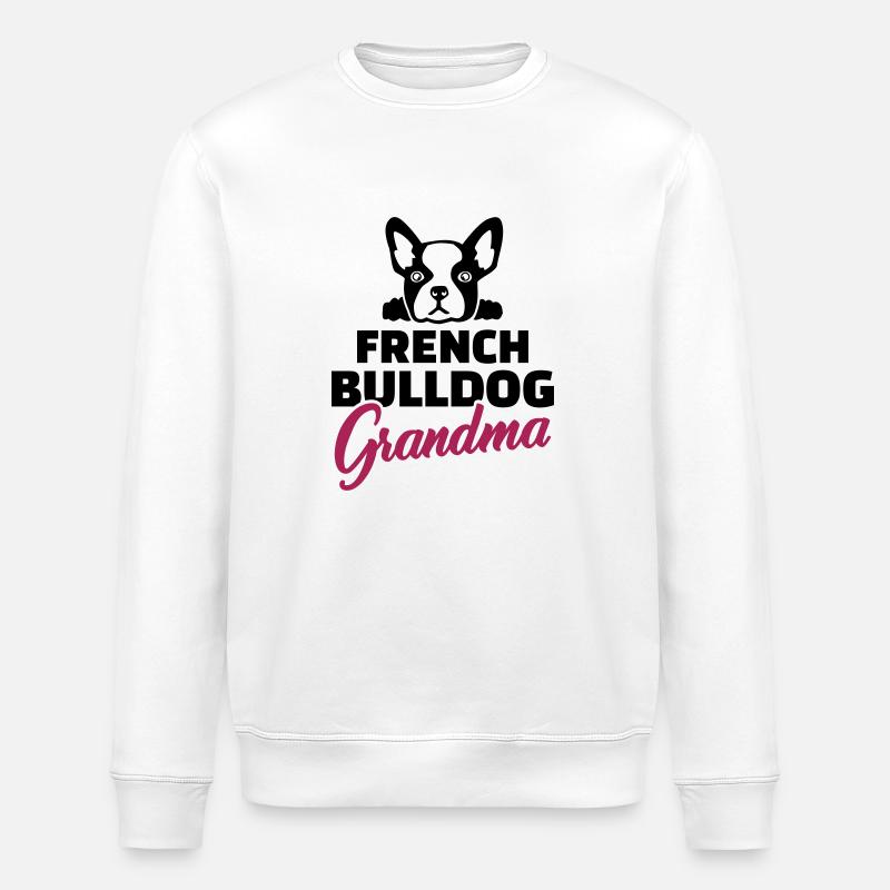 Français Bouledogue - Sweat bio ROLLER Stanley/Stella Unisexe - blanc