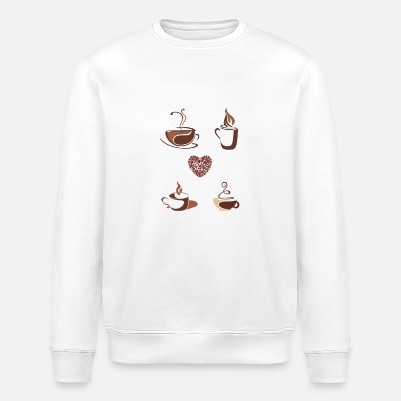 Café - Sweat bio ROLLER Stanley/Stella Unisexe - blanc