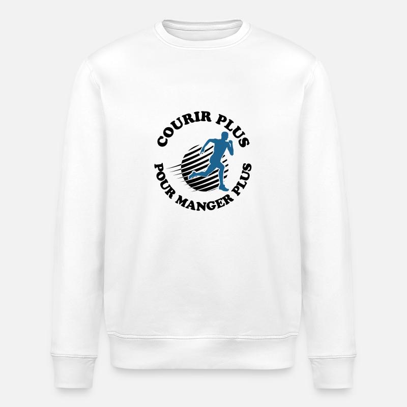 Humour courir - Sweat bio ROLLER Stanley/Stella Unisexe - blanc