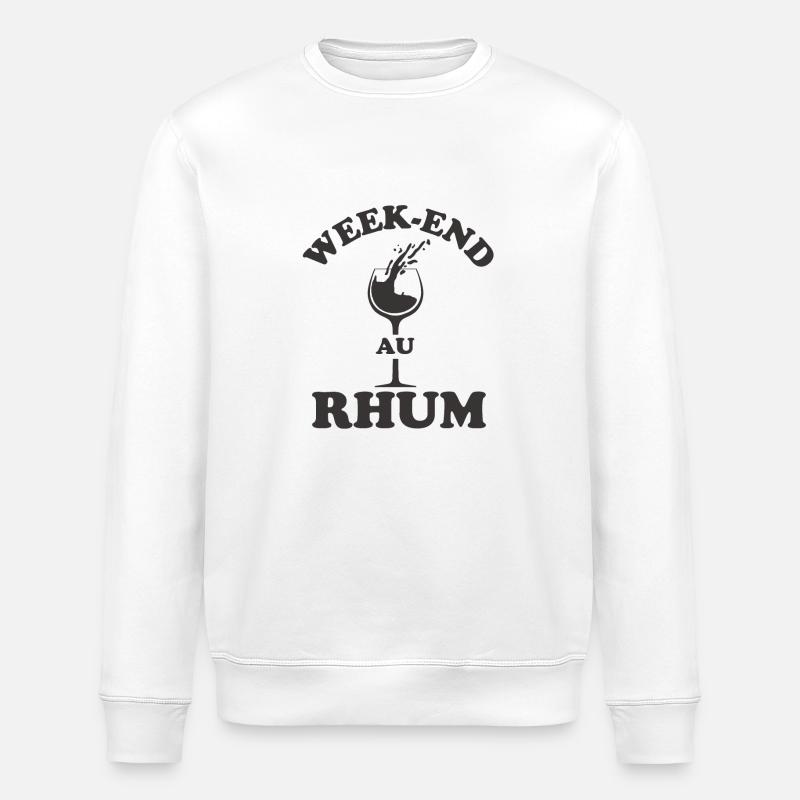 Weekend au Rhum 2 - Sweat bio ROLLER Stanley/Stella Unisexe - blanc