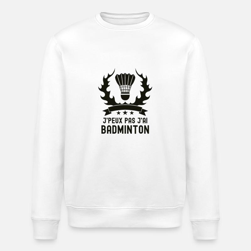 badminton 3 - Sweat bio ROLLER Stanley/Stella Unisexe - blanc