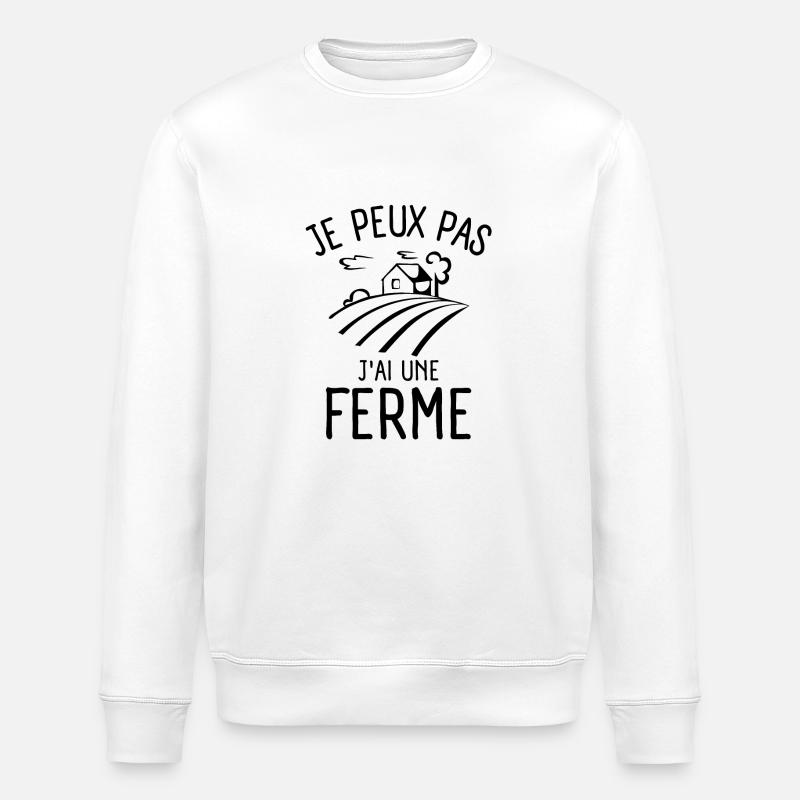 fermier ferme fermière 2 - Sweat bio ROLLER Stanley/Stella Unisexe - blanc
