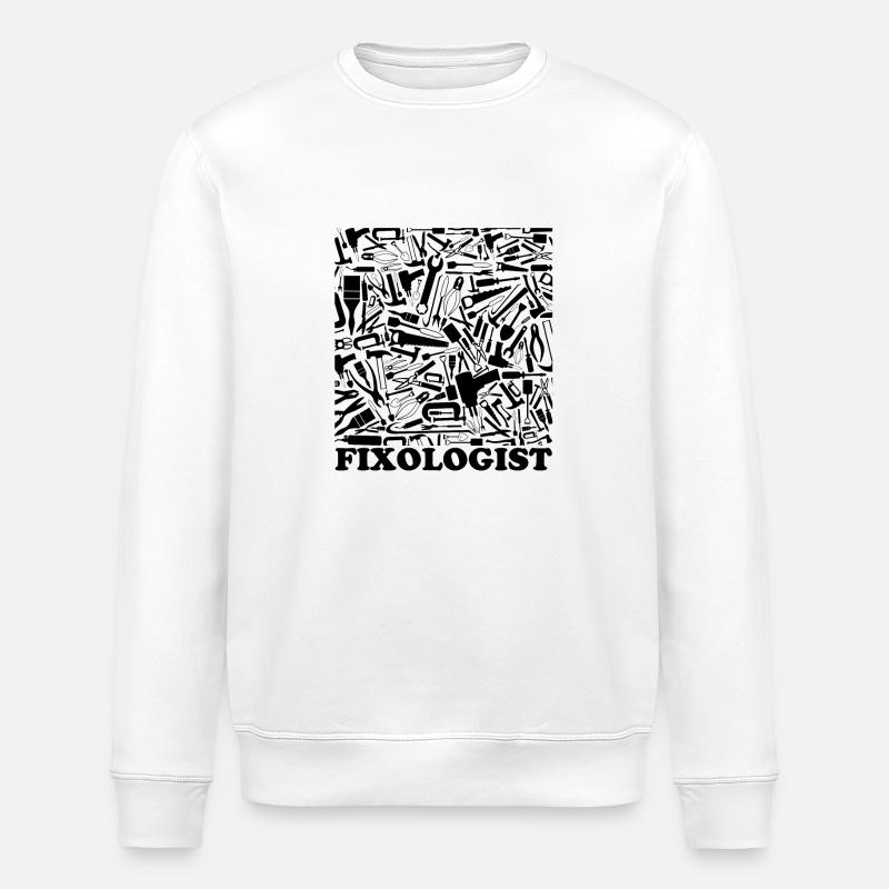 Handyman FIXOLOGIST - Sweat bio ROLLER Stanley/Stella Unisexe - blanc