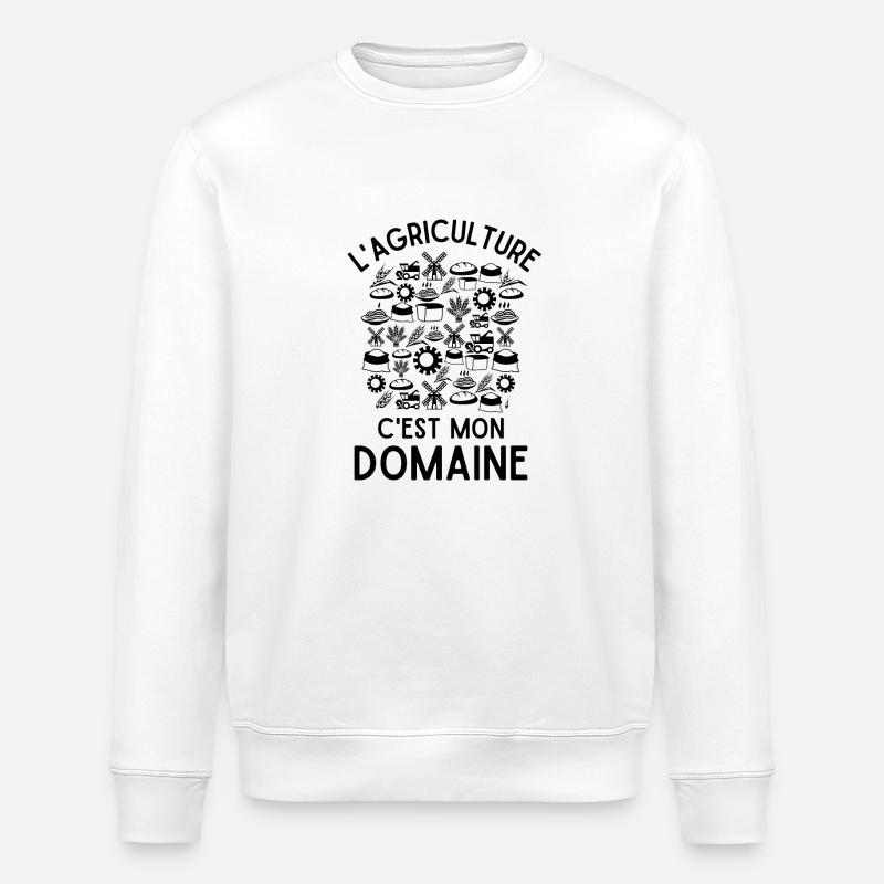 Agriculture est mon domaine 1 - Sweat bio ROLLER Stanley/Stella Unisexe - blanc