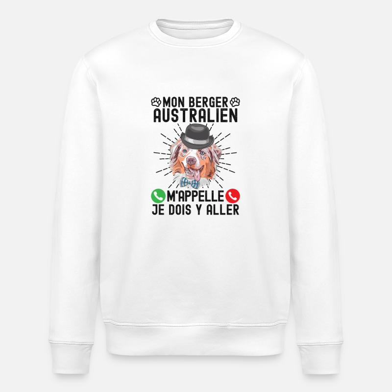 berger australien 2 - Sweat bio ROLLER Stanley/Stella Unisexe - blanc