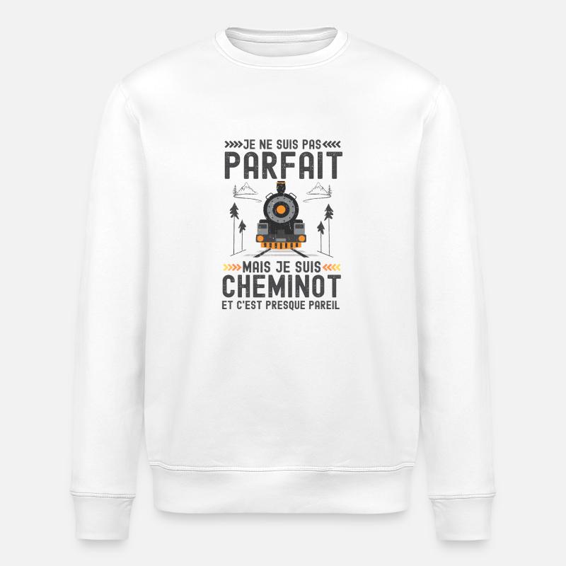 cheminot 4 - Sweat bio ROLLER Stanley/Stella Unisexe - blanc