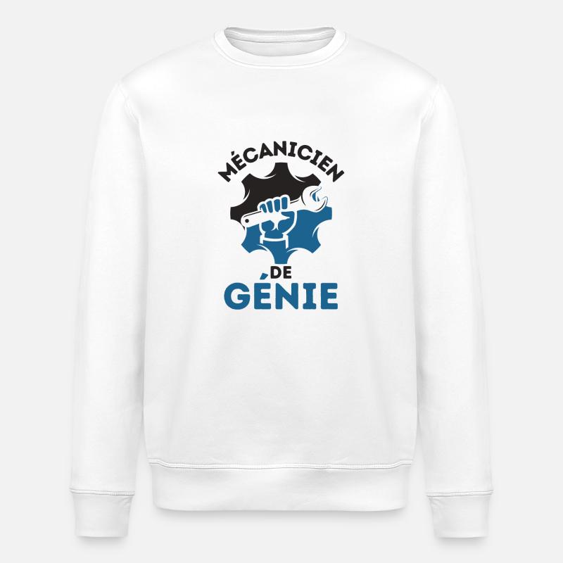 Mécanicien de génie 7 - Sweat bio ROLLER Stanley/Stella Unisexe - blanc