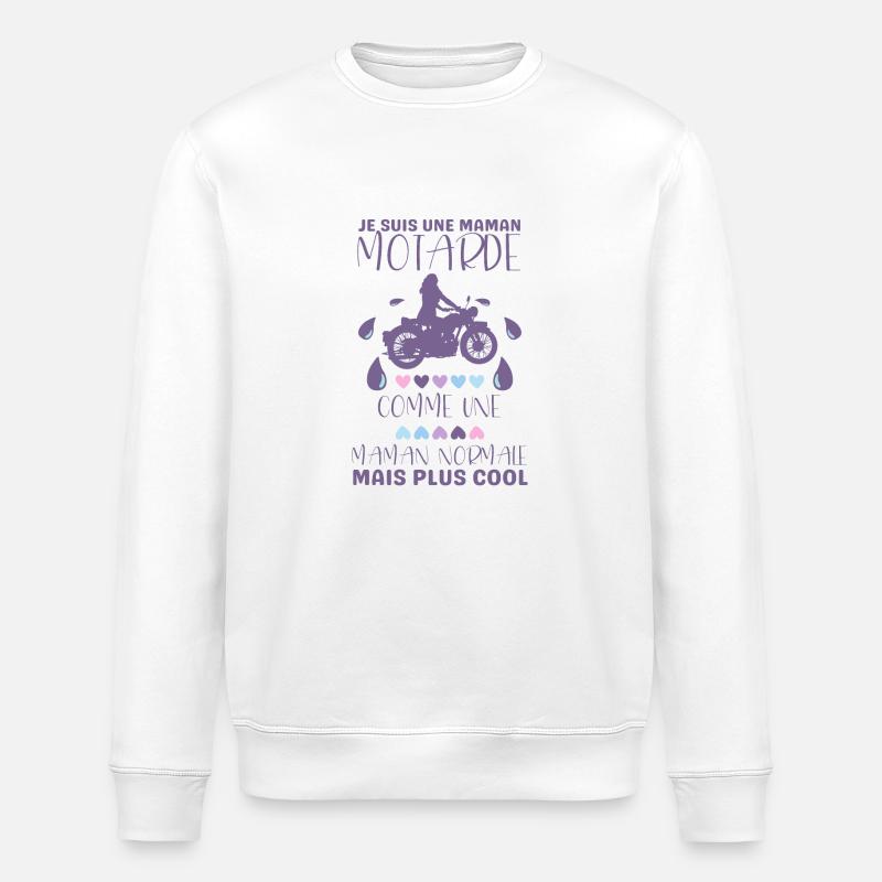 Maman motarde - Sweat bio ROLLER Stanley/Stella Unisexe - blanc