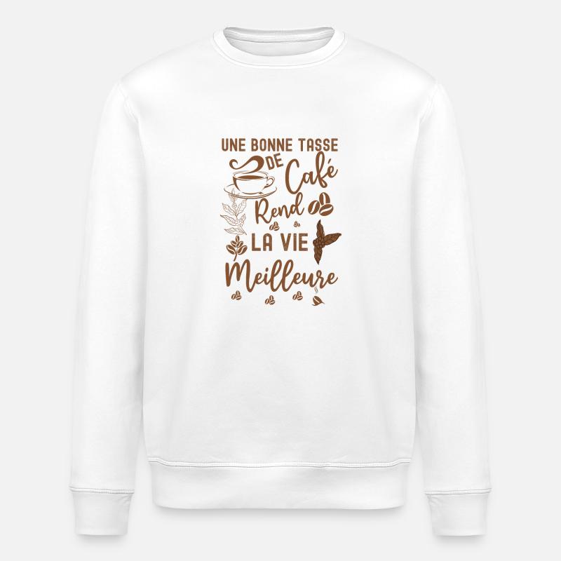 Tasse de café - Sweat bio ROLLER Stanley/Stella Unisexe - blanc