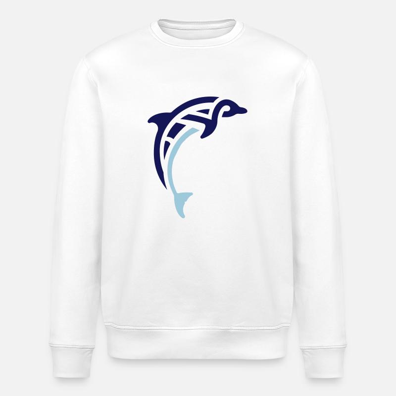 celtic dolphin logo - Stanley/Stella Unisex Bio-Sweatshirt ROLLER - Weiß