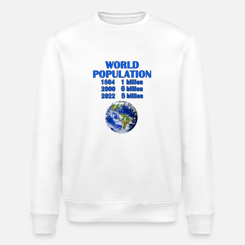 POPULATION MONDIALE - Sweat bio ROLLER Stanley/Stella Unisexe - blanc