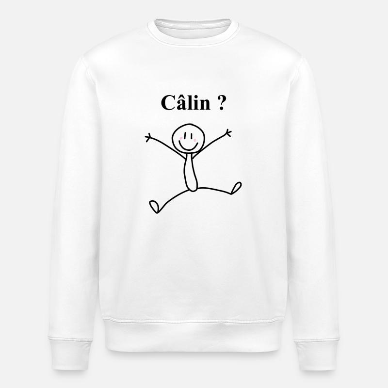 Fais moi un câlin - Sweat bio ROLLER Stanley/Stella Unisexe - blanc