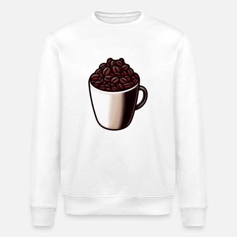 Kaffee Tee - Kaffeetasse - Tee - Stanley/Stella Unisex Bio-Sweatshirt ROLLER - Weiß