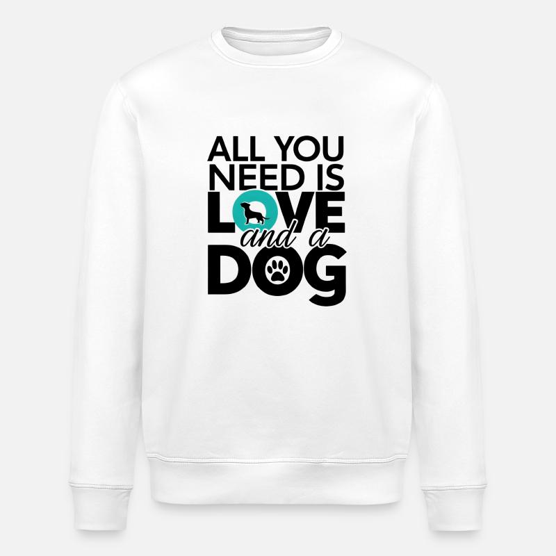 Hündchen - Stanley/Stella Unisex Bio-Sweatshirt ROLLER - Weiß