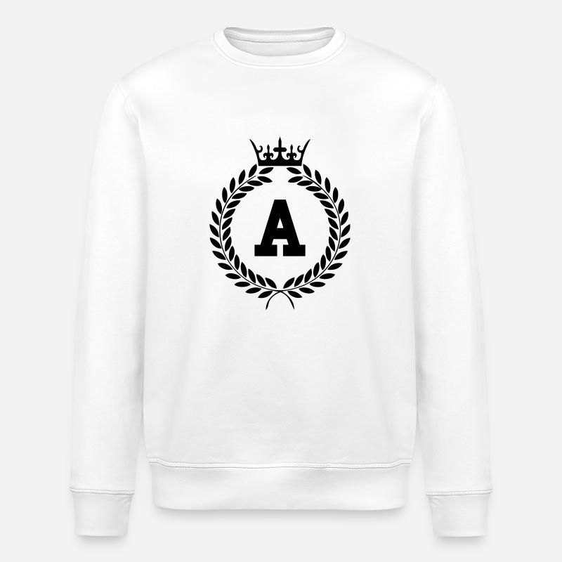 buchstabe a wappen - Stanley/Stella Unisex Bio-Sweatshirt ROLLER - Weiß