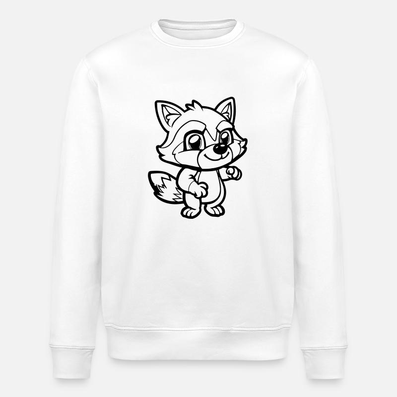 Bande dessinée raton laveur - Sweat bio ROLLER Stanley/Stella Unisexe - blanc