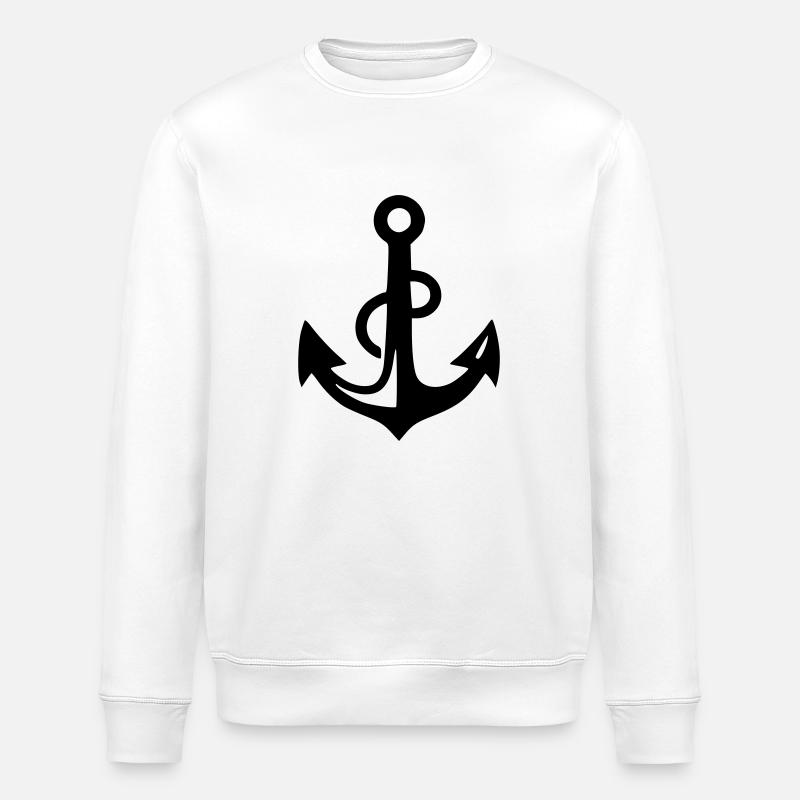 Ancre de bateau - Sweat bio ROLLER Stanley/Stella Unisexe - blanc