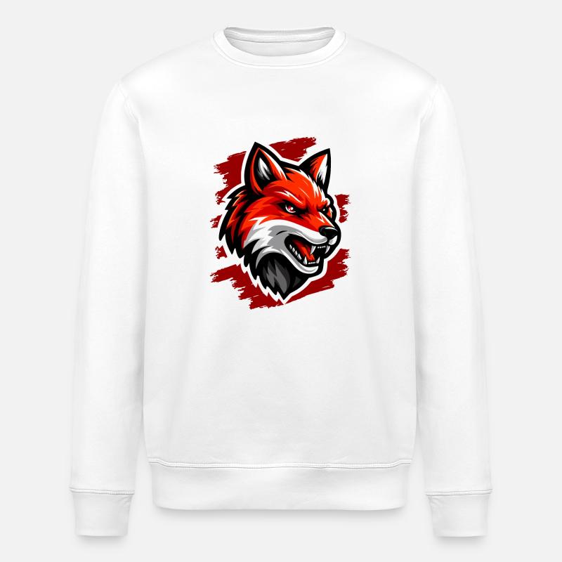 Roter Foxx - Stanley/Stella Unisex Bio-Sweatshirt ROLLER - Weiß