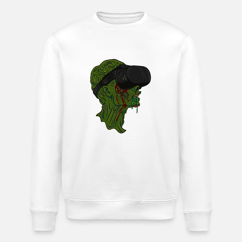 Virtual Reality Zombie - Stanley/Stella Unisex Bio-Sweatshirt ROLLER - Weiß