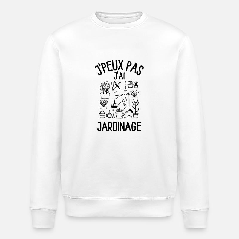 Jardinage - Sweat bio ROLLER Stanley/Stella Unisexe - blanc