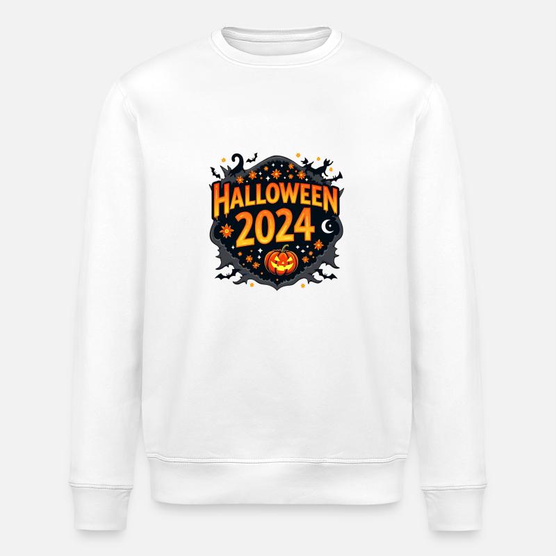 Retro Halloween - Stanley/Stella Unisex Bio-Sweatshirt ROLLER - Weiß