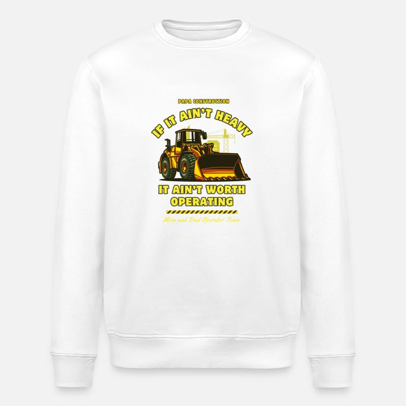 Power Work ,,Radlader" - Stanley/Stella Unisex Bio-Sweatshirt ROLLER - Weiß