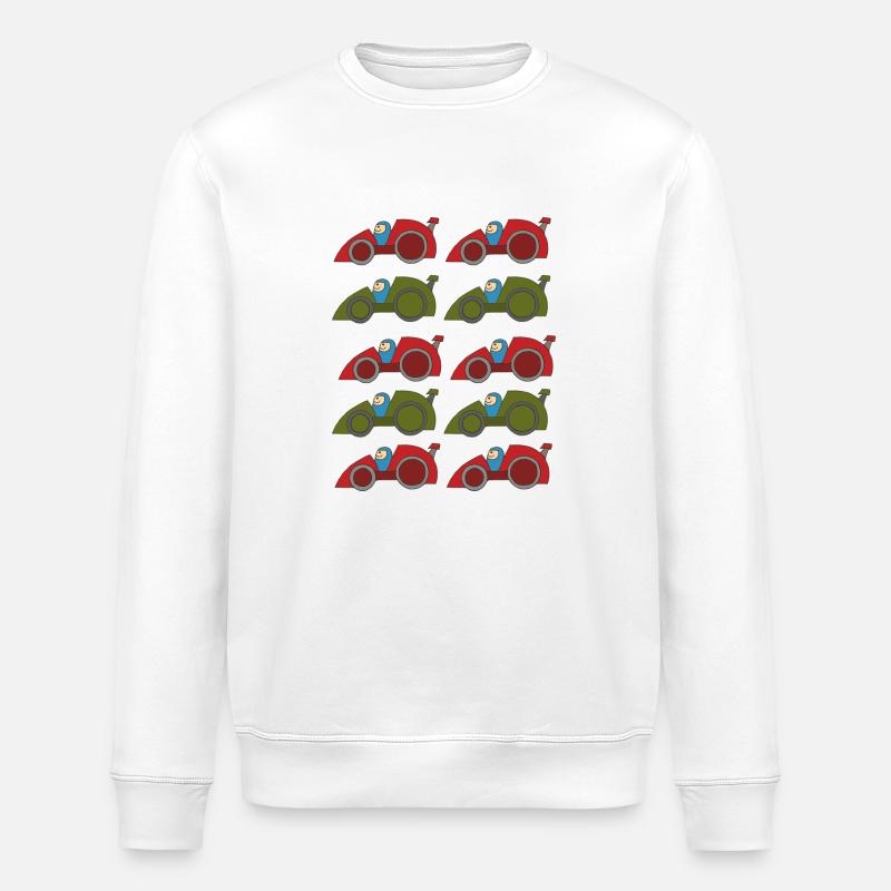 Course automobile 3 - Sweat bio ROLLER Stanley/Stella Unisexe - blanc