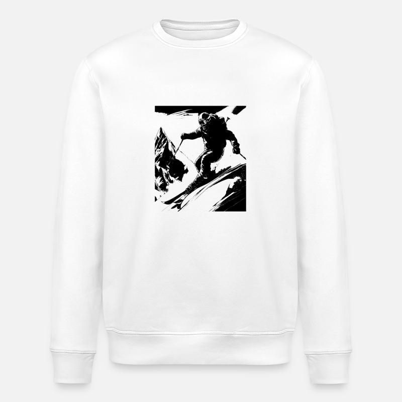 SKI SKI BERGE - Stanley/Stella Unisex Bio-Sweatshirt ROLLER - Weiß