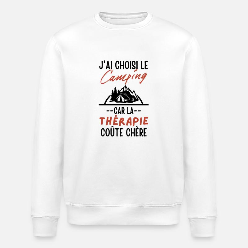 Camping retraite - Sweat bio ROLLER Stanley/Stella Unisexe - blanc