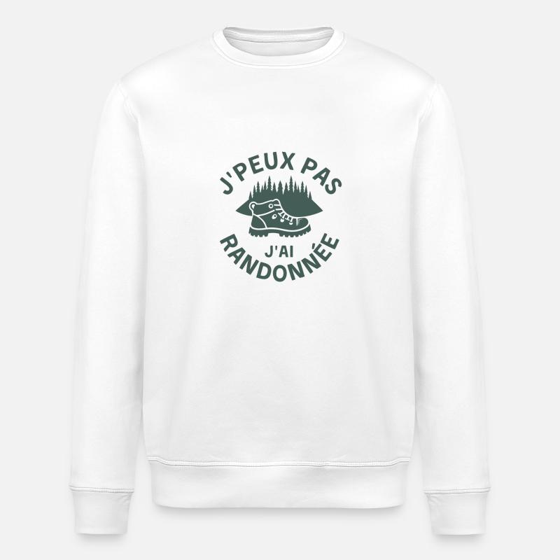 Nature Randonnée - Sweat bio ROLLER Stanley/Stella Unisexe - blanc