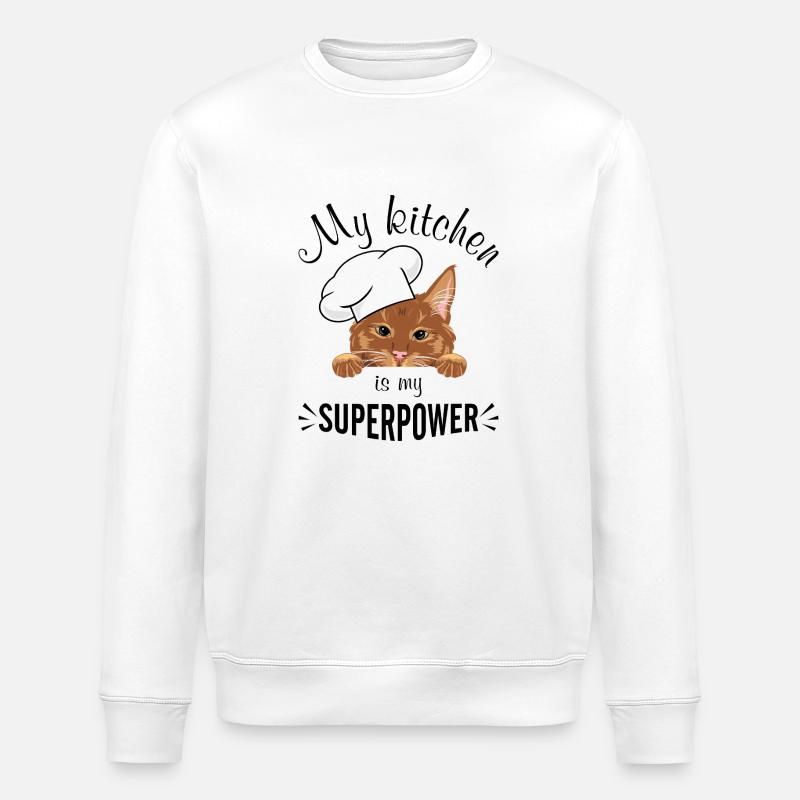 My kitchen is my superpower - Stanley/Stella ROLLER Unisex Organic Sweatshirt - white