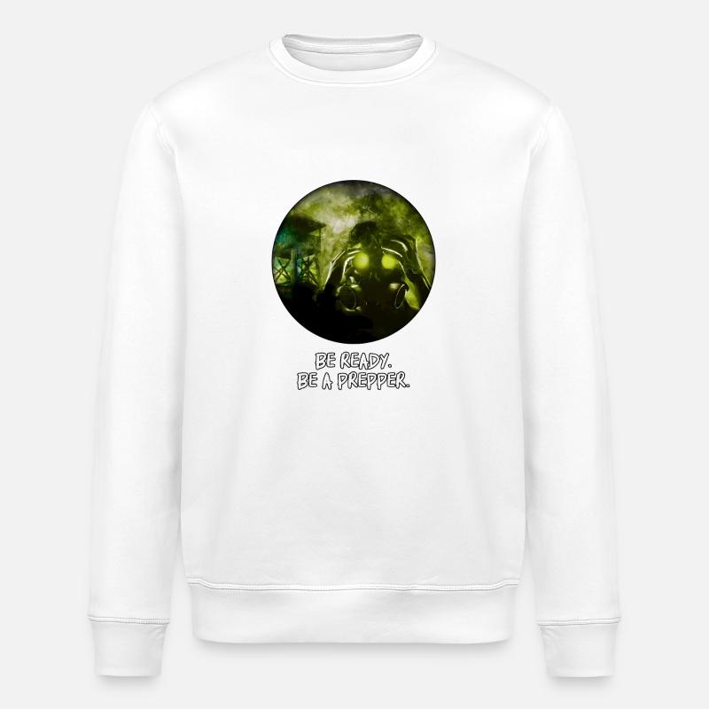 Be ready. Be a Prepper. - Stanley/Stella ROLLER Unisex Organic Sweatshirt - white