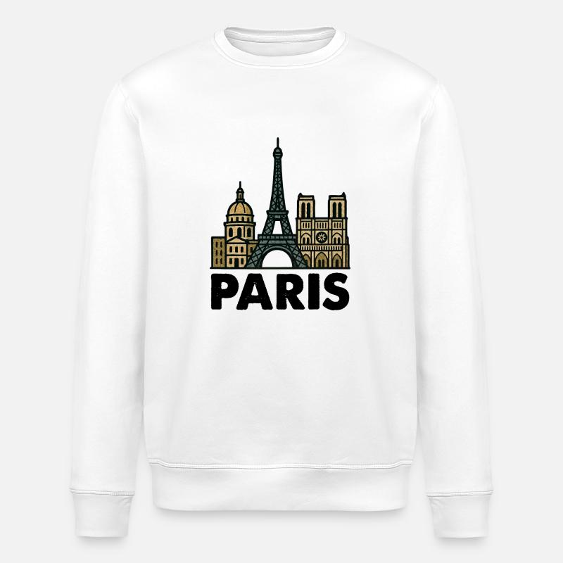 Horizon de Paris - Sweat bio ROLLER Stanley/Stella Unisexe - blanc