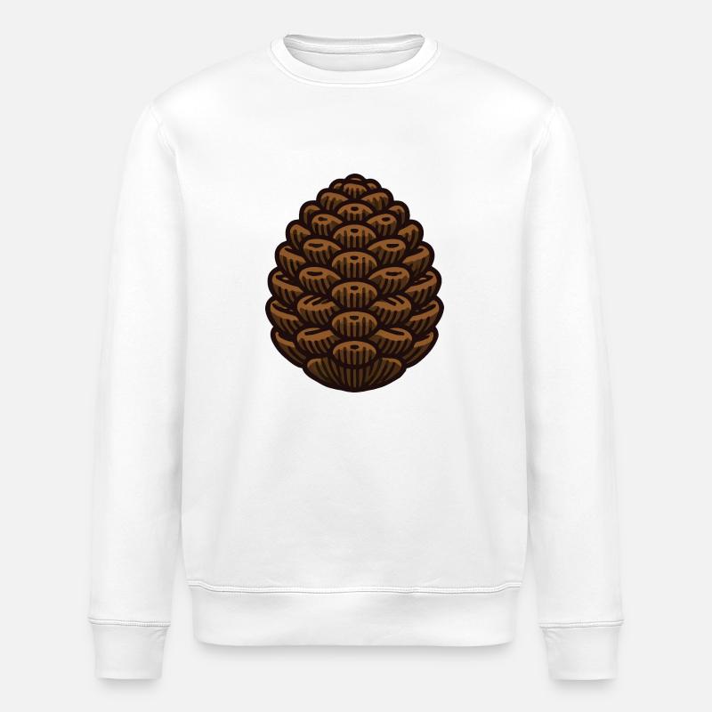 Pine cone - Stanley/Stella ROLLER Unisex Organic Sweatshirt - white