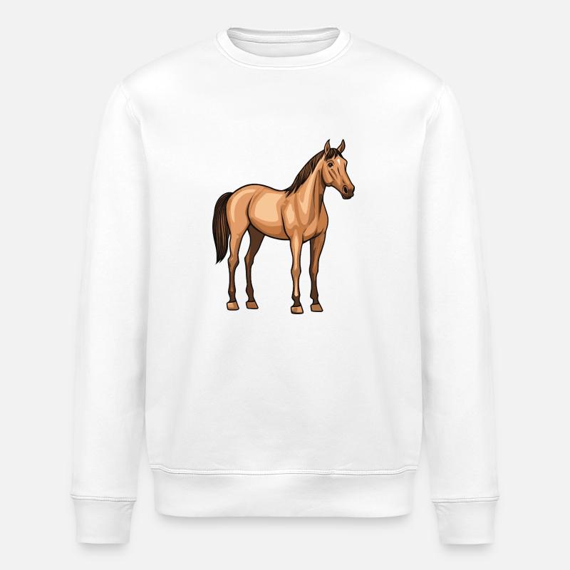 Pferd - Stanley/Stella Unisex Bio-Sweatshirt ROLLER - Weiß