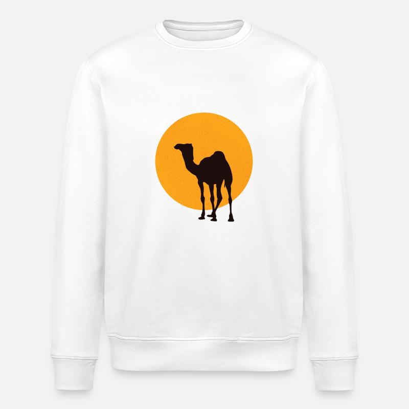 Dromedary camel silhouette - Stanley/Stella ROLLER Unisex Organic Sweatshirt - white