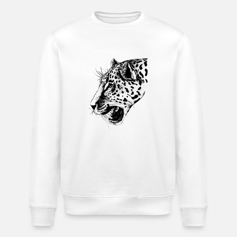 leopard - Stanley/Stella ROLLER Unisex Organic Sweatshirt - white