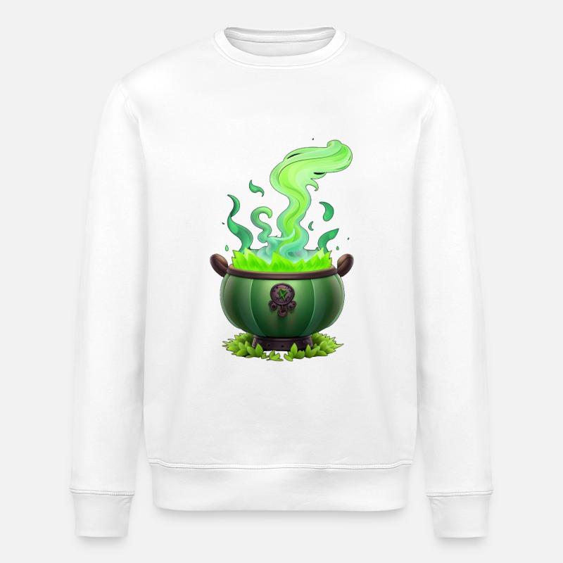 Witch's Cauldron - Stanley/Stella ROLLER Unisex Organic Sweatshirt - white