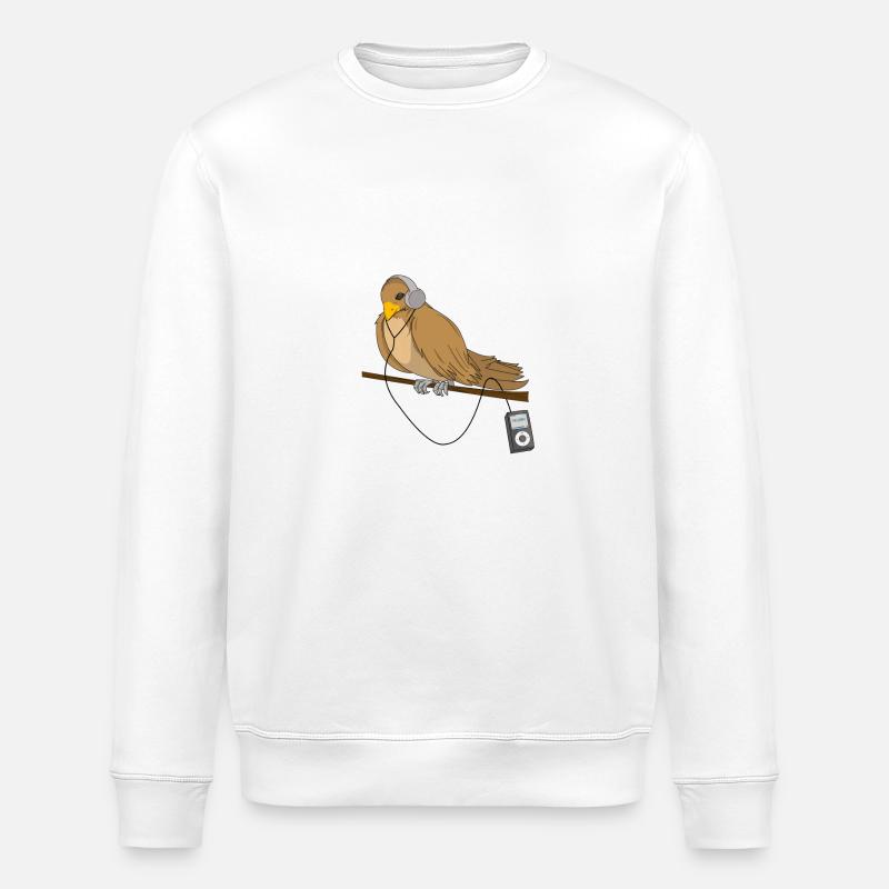 Vogelmusik cool Hipster - Sweat bio ROLLER Stanley/Stella Unisexe - blanc
