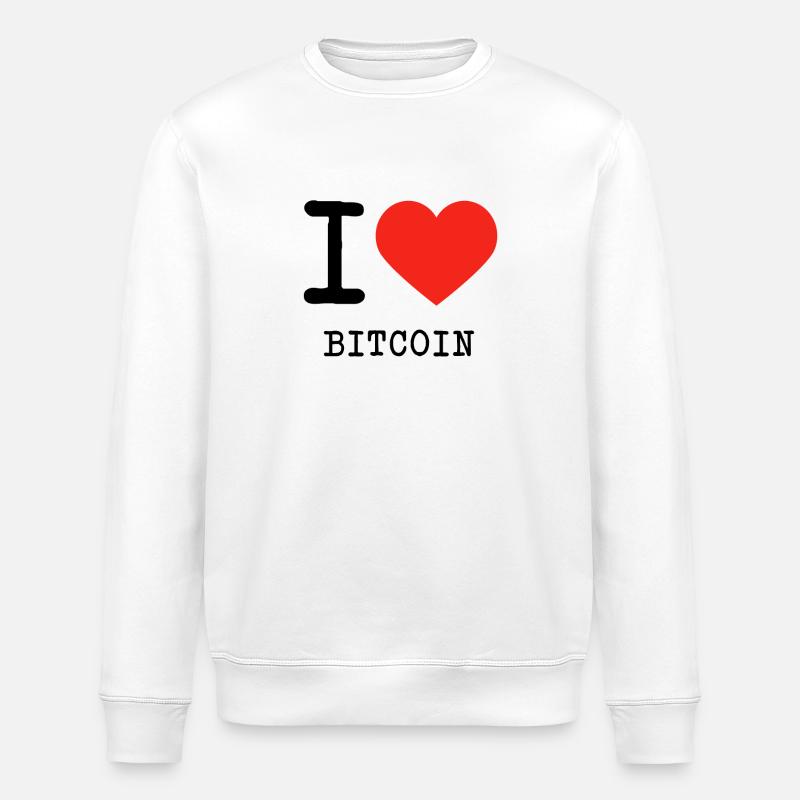J'adore Bitcoin - Sweat bio ROLLER Stanley/Stella Unisexe - blanc