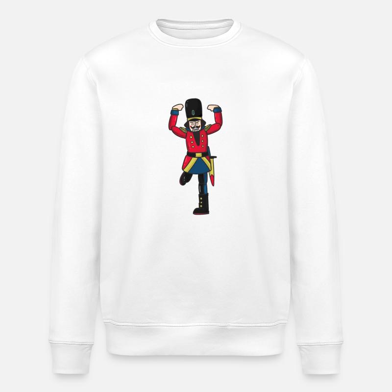 Nussknacker Shirt - Stanley/Stella Unisex Bio-Sweatshirt ROLLER - Weiß